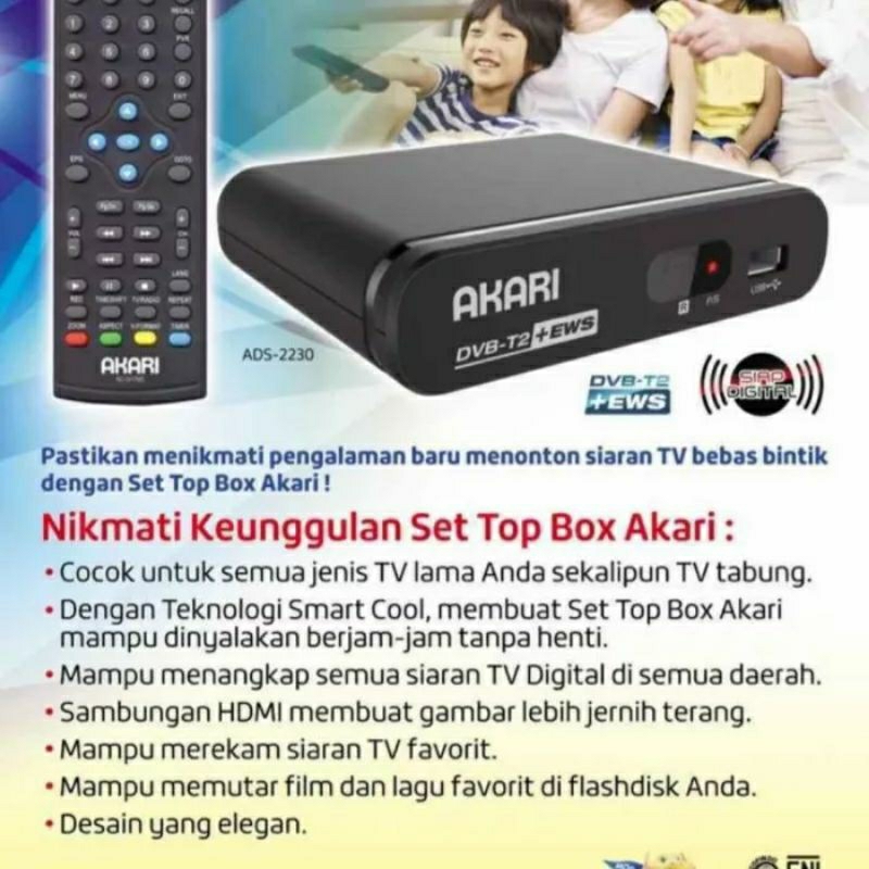 Akari ADS-210 Set Top Box Digital Receiver Hitam