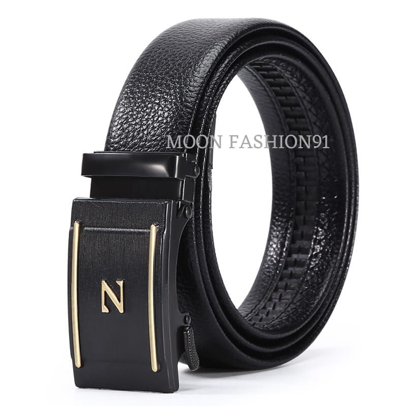 Ikat Pinggang Pria Import Ikat Pinggang Pria Model Rell Ikat Pinggang Kulit Sintetis Gesper Pria Sabuk Men Belt Kepala Besi Kulit Sintetis Lentur/tidak Kaku &amp; Bahan Berkualitas