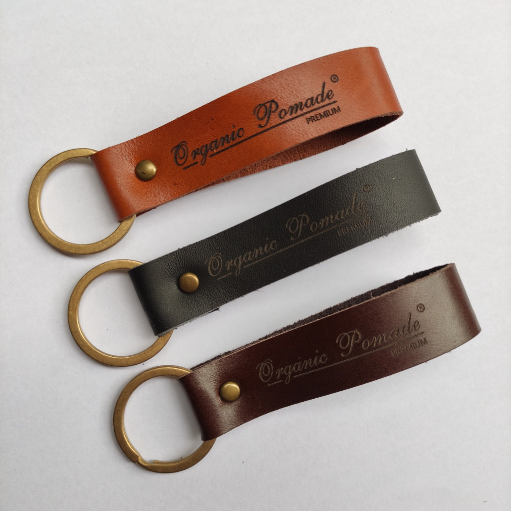 Souvenir Nikah Gantungan kunci lanyard kulit asli