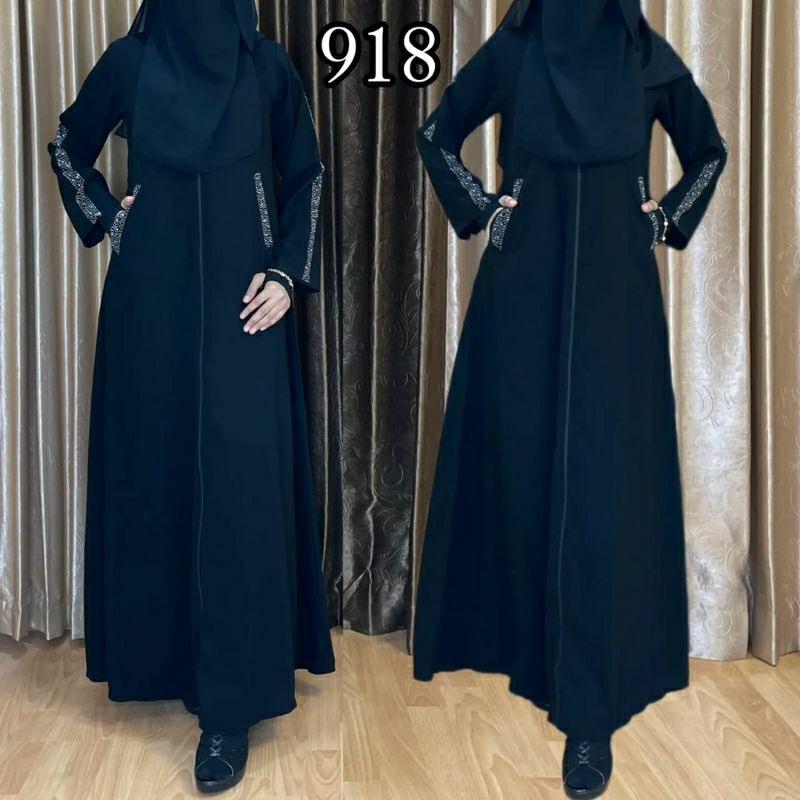 abaya turkie ori dubai abaya hitam abaya bordir  dres maxi abaya simple  906  918