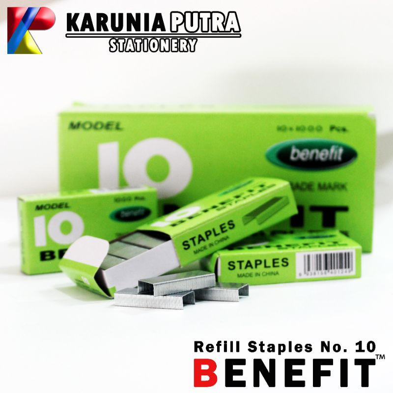 

Stapler Benefit Refill Staples No. 10 1pack isi 1000pcs