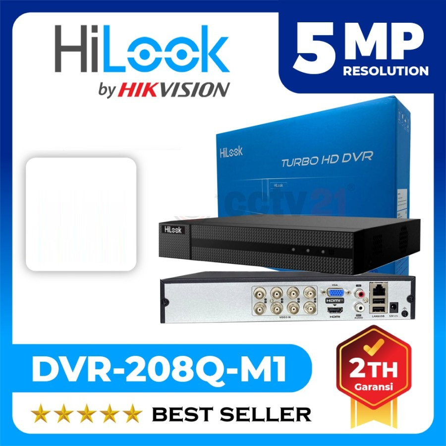 Paket CCTV HiLook by Hikvision 5MP 8 Kamera HDD 500GB Siap Pasang