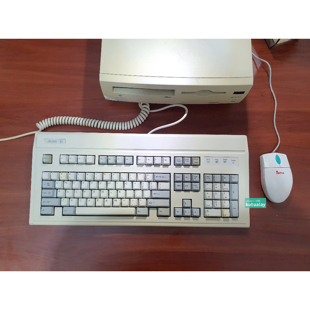 Keyboard Mechanical Jadul Acer 6311 Vintage 1991 Retrobright &amp; Lube