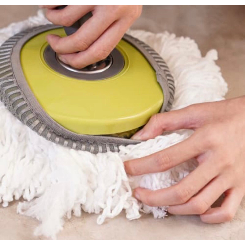 PROCLEAN ALAT PEL KERING BUNDAR DENGAN SPRAY HIJAU/ACE ROUND SPRAY MOP GREY GREEN/ACE ALAT PELLANTAI