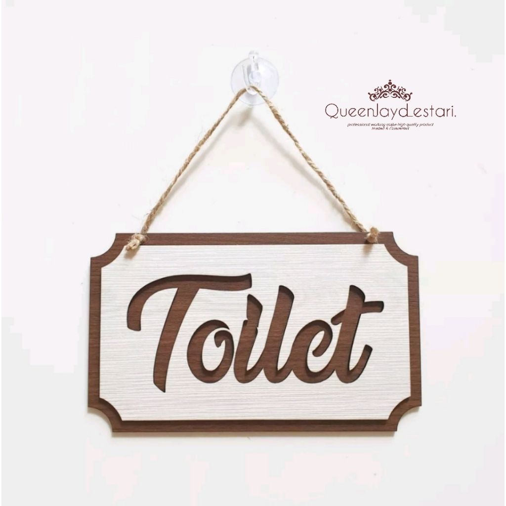 Sign Gantung Cafe/rumah makan/ kantor - TOILET
