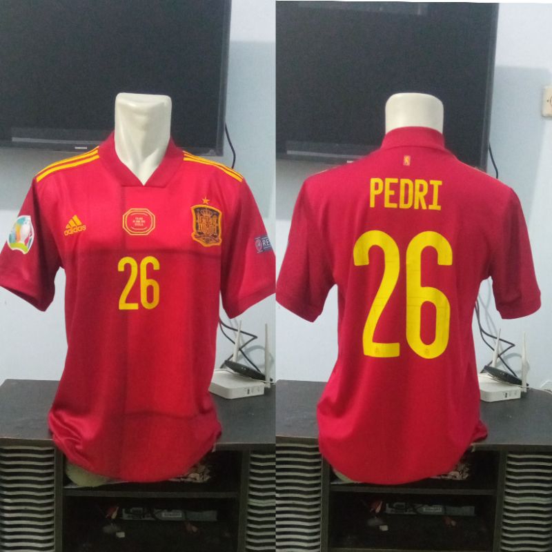 Baju Bola Spanyol Home 2021 size L PEDRI 26