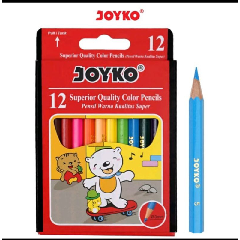 

PENSIL WARNA JOYKO 12 WARNA PENDEK