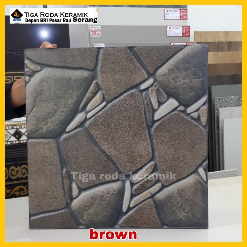 keramik 40x40 keramik lantai motif batu/keramik kasar/keramik garasi/keramik teras/keramik kamar man