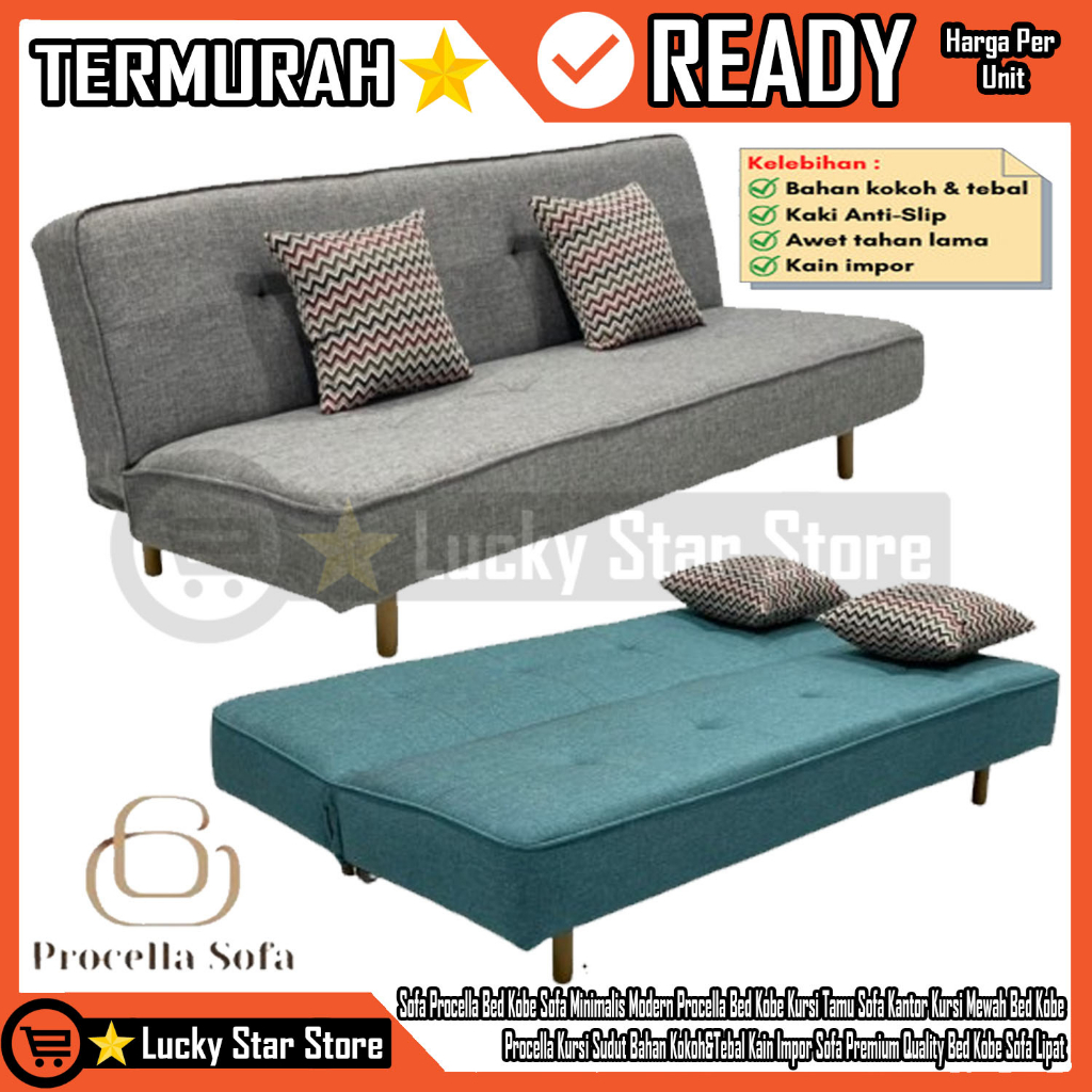 [Instant] Sofabed Procella Kobe Sofa Bed Minimalis Kasur Matras Sofa Lipat Kursi Ruang Tamu Sofa Pro