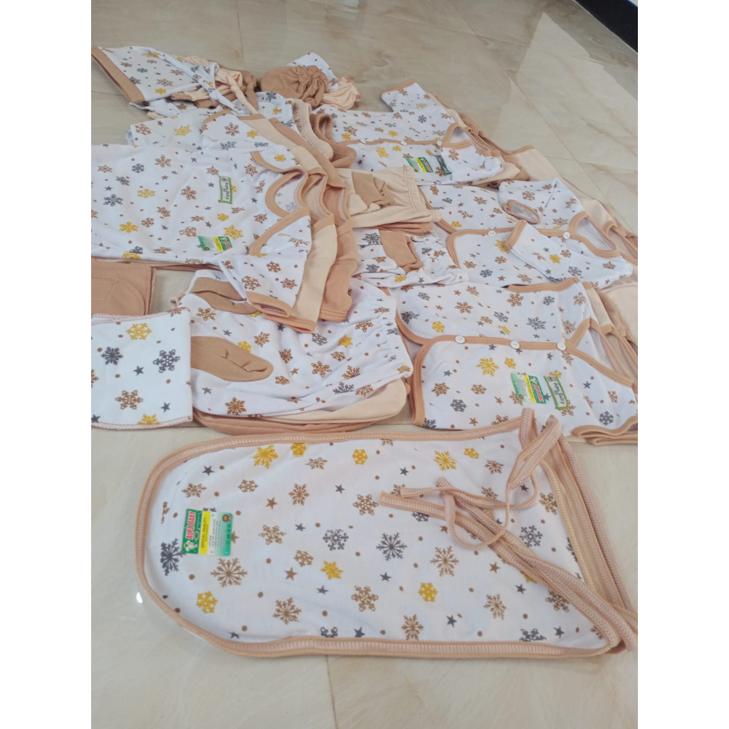 36pcs set lahiran Baju Bayi Celana Bayi Baru Lahir SERI KREM