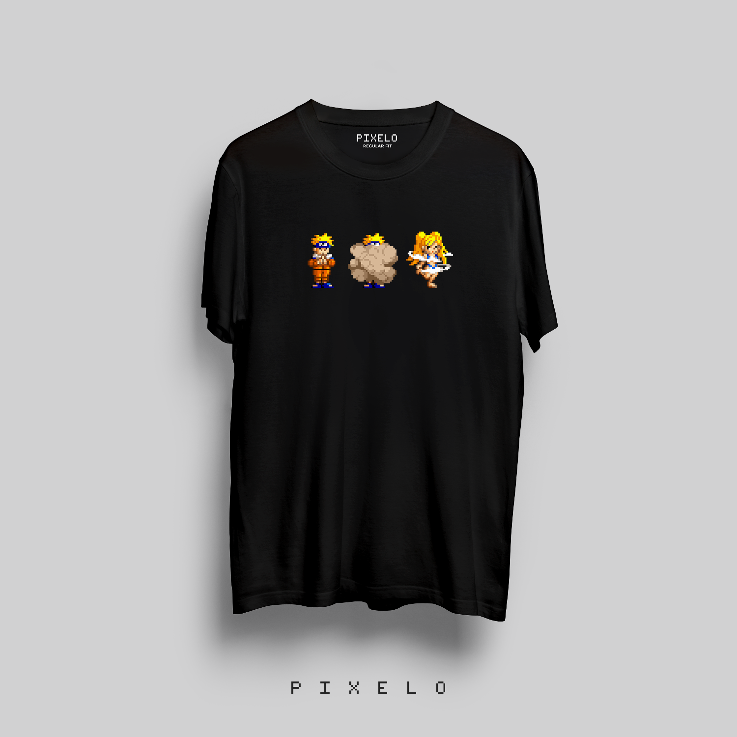 Kaos Naruto oiroke no jutsu Pixelo - Tshirt / tee Anime & Game retro 90 an