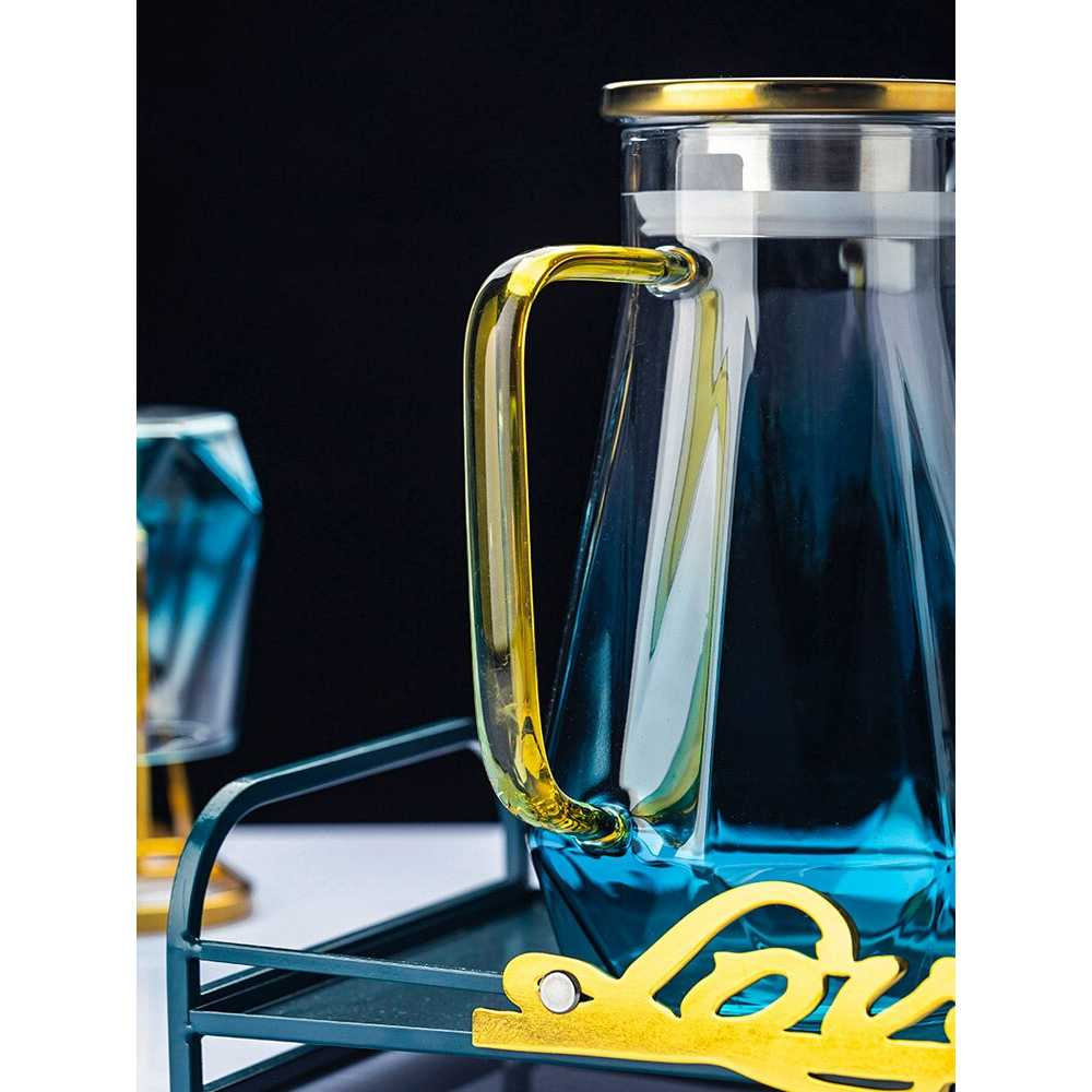 Teko Kaca Aesthetic Teh Pitcher Tahan Api Panas Masak Air Borosilicate Glass 1.8L 1.5L