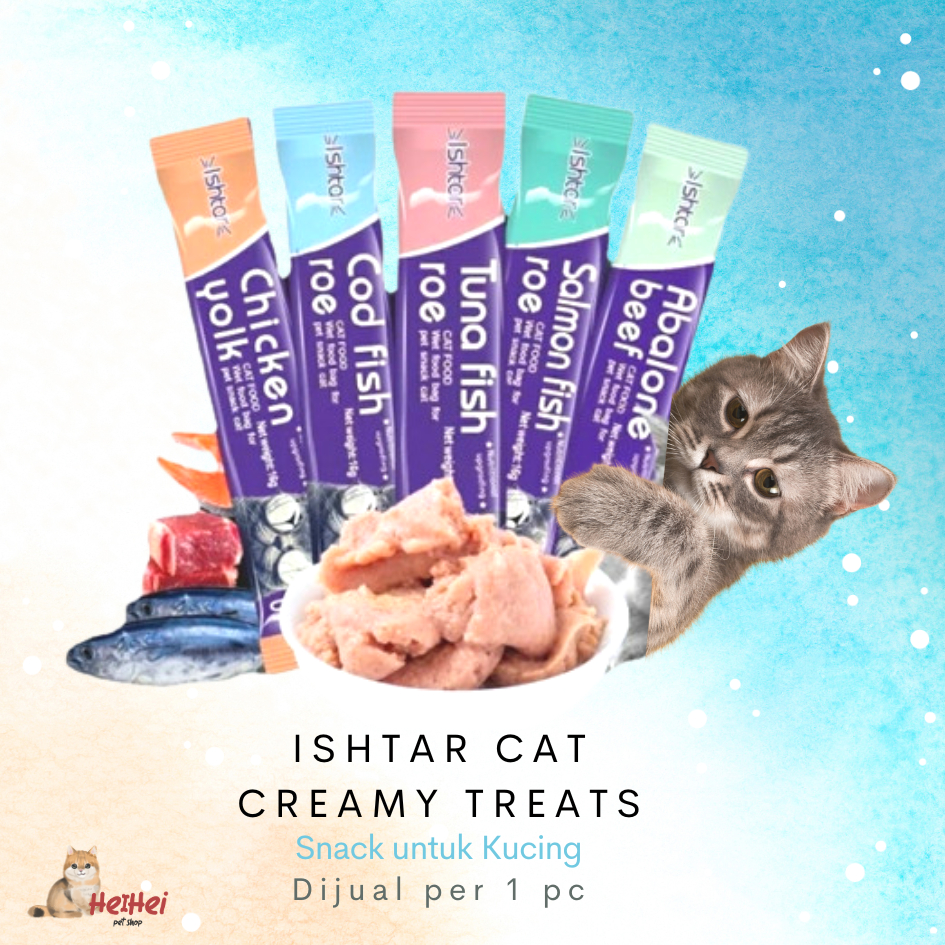 Ishtar Cat Creamy Treats 16 gr - Snack Cemilan Kucing Adult Kitten 16g - Cat Treat