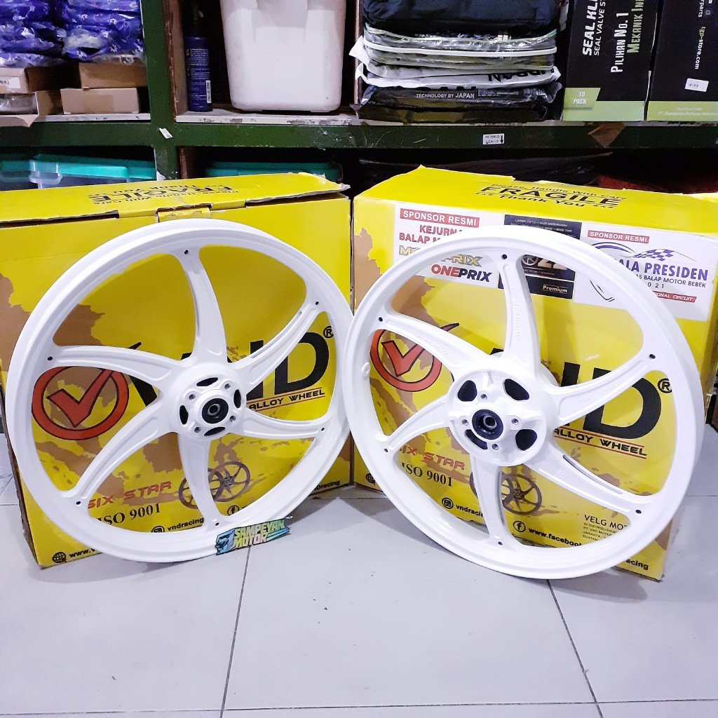 Velg Racing Set Suzuki RGV Satria R 120 2Tak VND Sixstar Putih White
