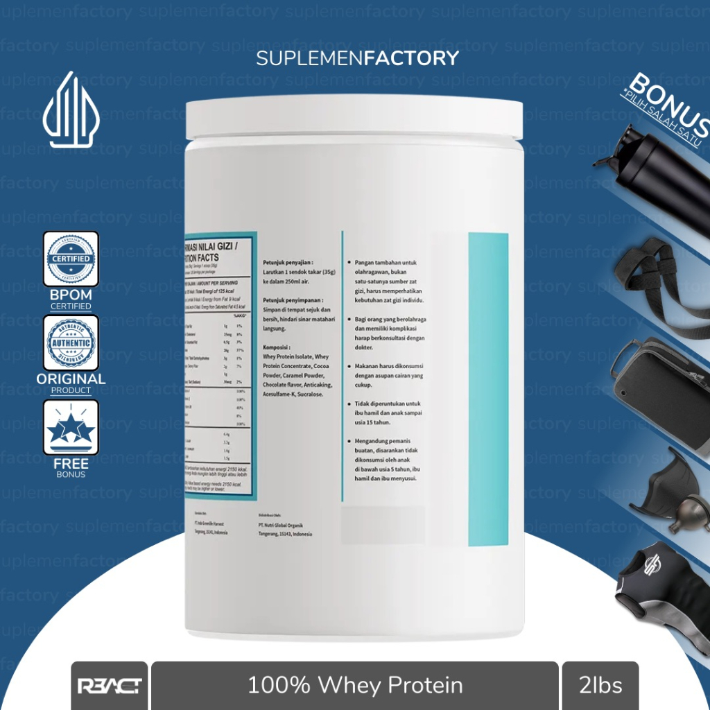 R3ACT 100% Whey Protein 2 lbs | REACT WHEY 2lbs