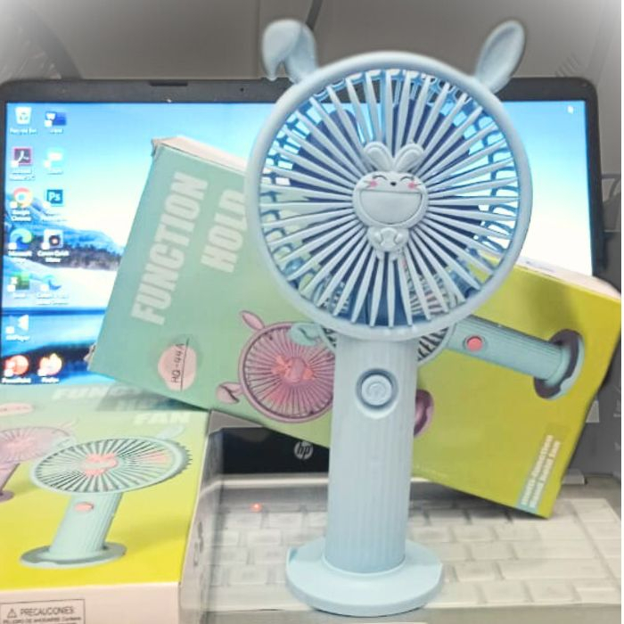 Kipas Genggam Angin Mini Karakter Fan Lucu Handheld USB Rechargeable Portable