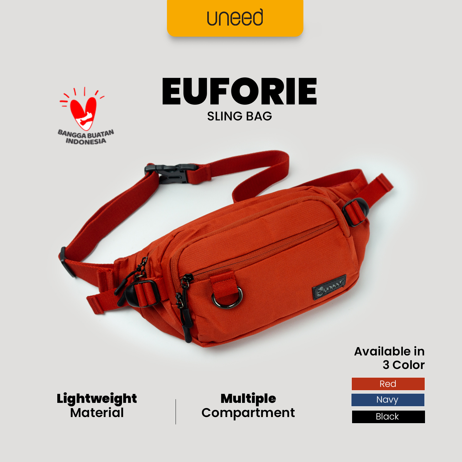 Uneed Tas Selempang Waist Bag Euforie Sling Bag - UNB225