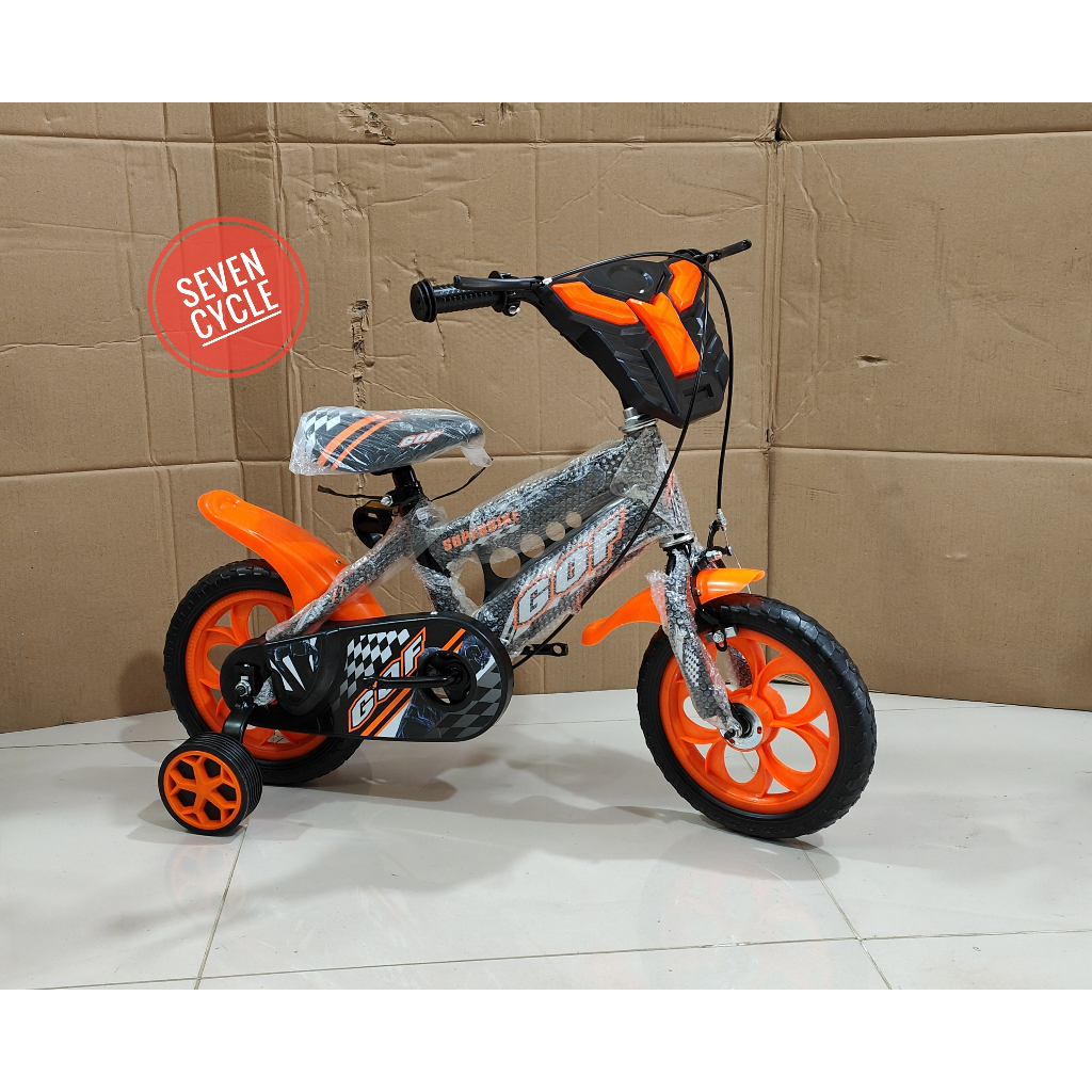 Sepeda BMX anak GOF & UNITY baby shark music dan lampu12inch hi ten