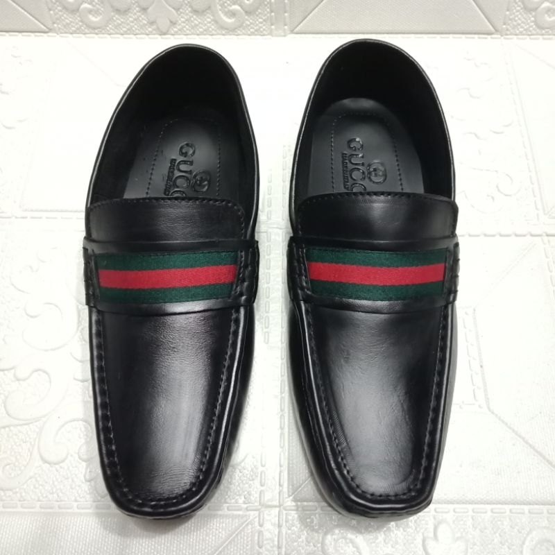 SepatuFormalPria/SepatuKulitAsli/MerekGucci/SepatuKerjaPria/SepatuLoafers/SepatuSlipOnCowok