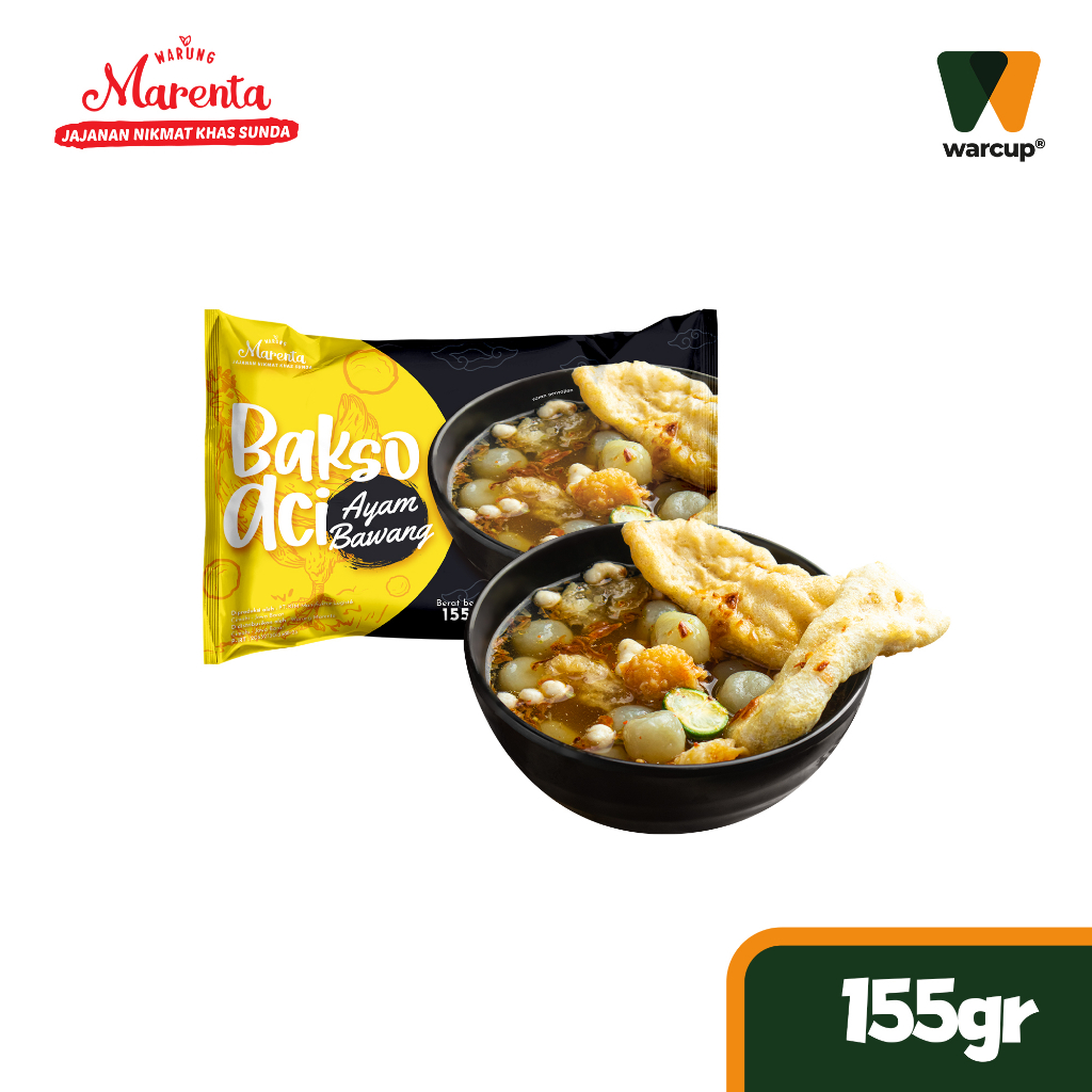 Warung Marenta-  Baso Aci Ayam Bawang (155gr) Bakso Boci Tulang Rangu Isi Ayam Suwir Original Pedas 