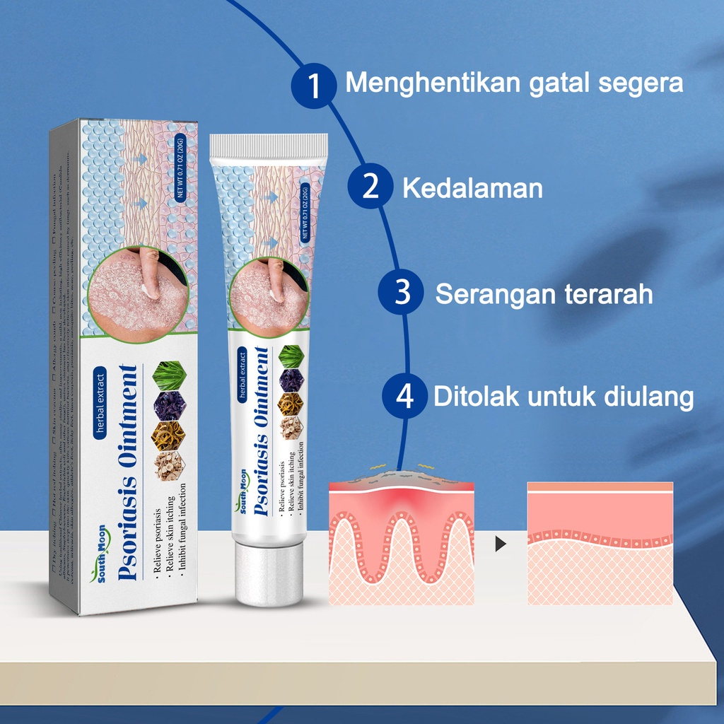 【beli 2 gratis 1】Krim Anti Gatal Kulit Gatal Kulit Terkelupas dan Kering Krim Psoriasis Anti Gatal C