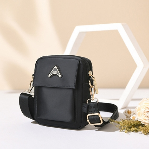 TAS SELEMPANG WANITA KEKINIAN ANTI AIR HITAM GINEVERA TA811B5 IMPORT SLING BAG KOREA REMAJA CEWEK MURAH PREMUM BRANDED SHOULDER BAHU FASHION SIMPLE CASUAL TERBARU