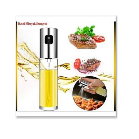 Botol Kaca Spray Minyak 100ml Wadah Tempat Minyak Goreng Wijen Parfum / Bottle Kecap Asin Dapur Semprot 100 ml / Olive Oil Sprayer Mist Stainless Steel Air Fryer BBQ [MF]