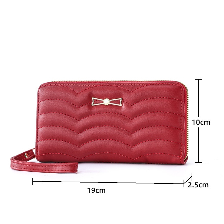 DOMPET PANJANG WANITA PESTA RESLETING PREMIUM IMPORT KULIT MERAH COSIMIA WA696R1 KARTU UANG KERTAS TALI PENDEK BRANDED KOREA KEKINIAN REMAJA MURAH CEWEK SIMPLE BATAM ORI