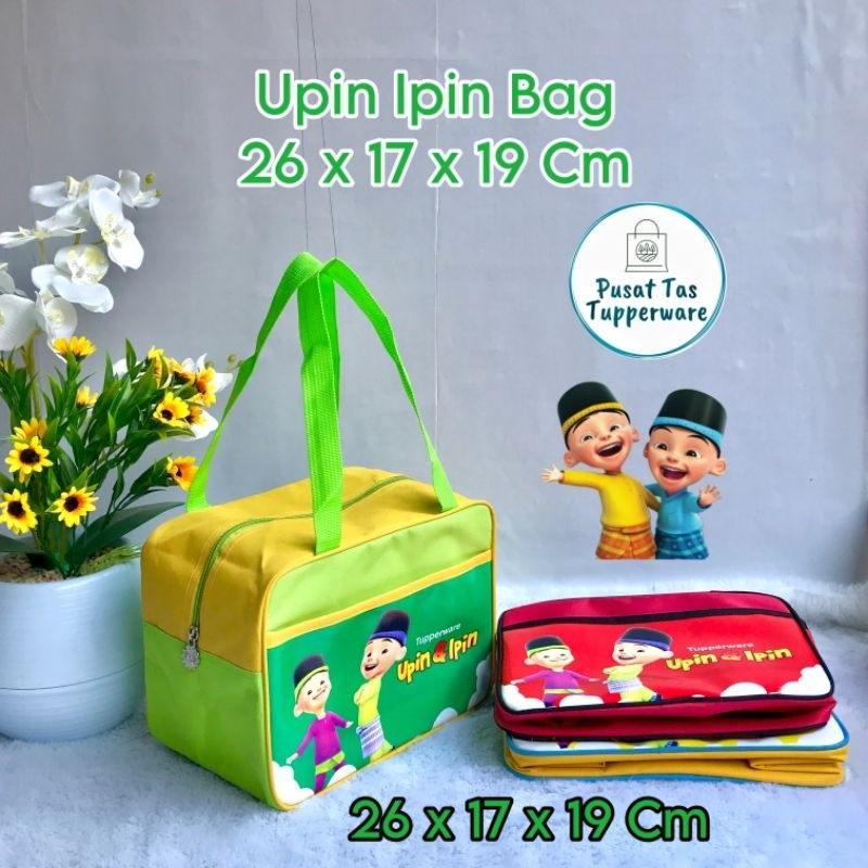 Tas Bekal Upin Ipin Tupperware (Zipper Bunga Es)