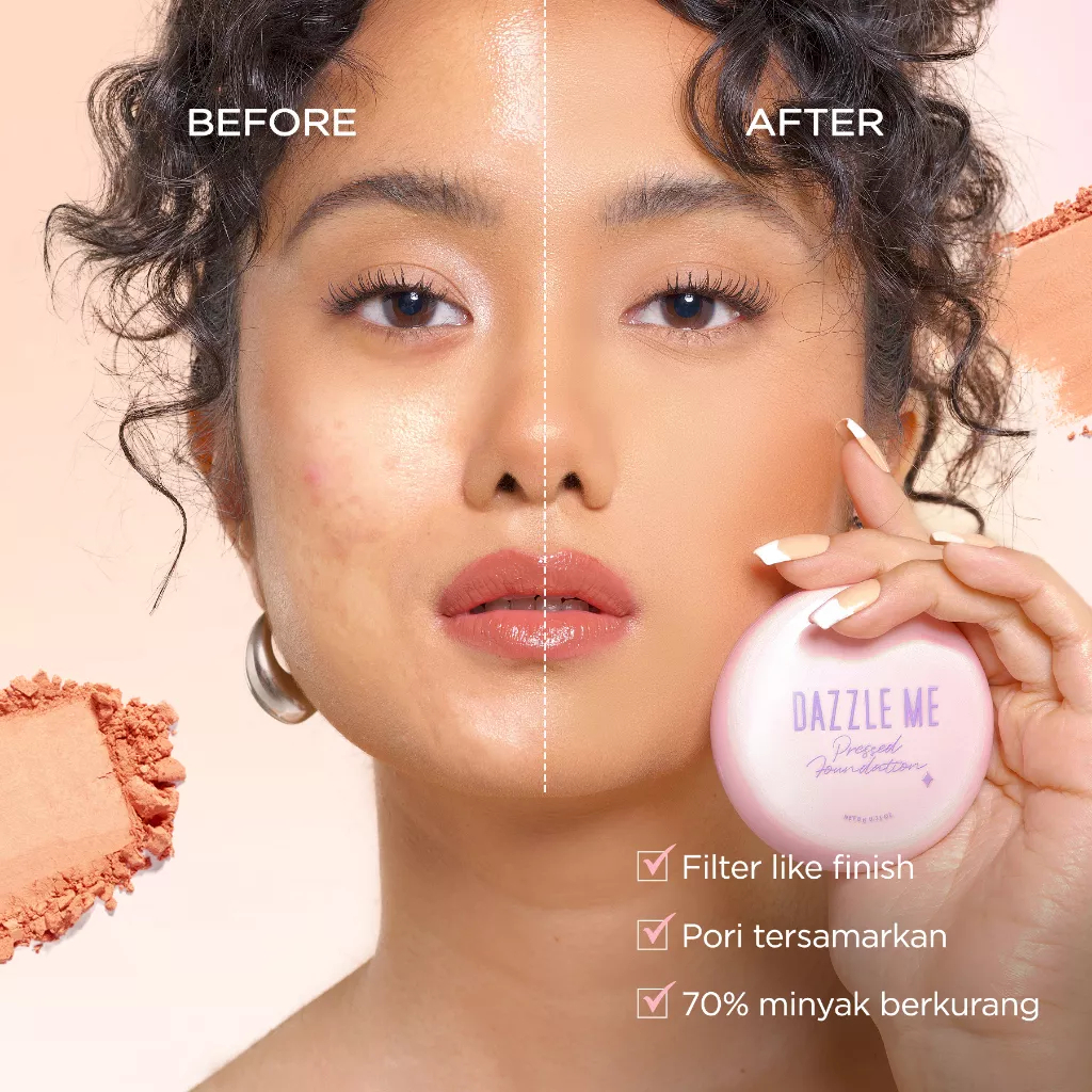 DAZZLE ME MUSE PRESSED FOUNDATION - FOUNDATION DAZZLE ME COMPACT POWDER MURAH