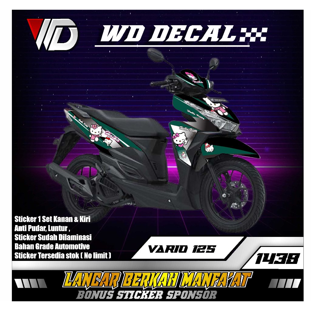 01438 decal sticker sepeda motor honda VARIO LED 125