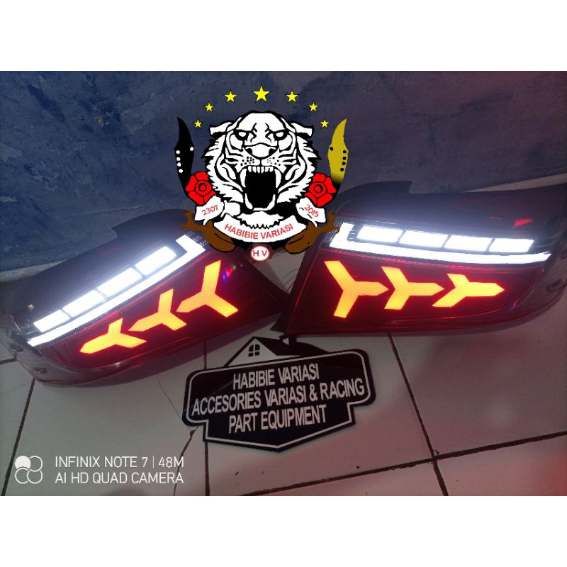 Stoplamp Vios Gen 3 Lambogini.Castem Stoplamp Vios Gen 3 LED Bar.Stoplamp Vios LED Bar Sein Lamborgi