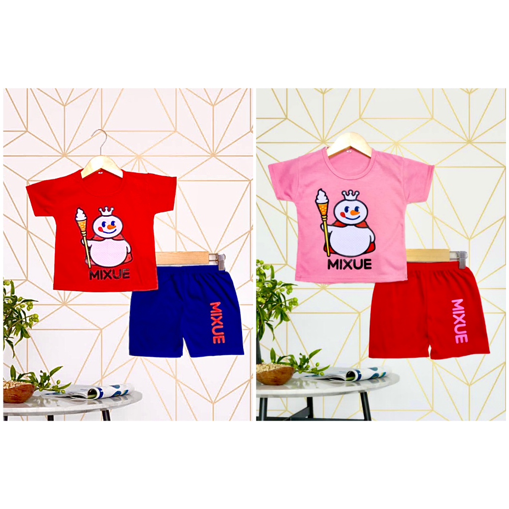 V&amp;Z kids- baju anak setelan  anak laki laki/perempuan/kaos anak murah /baju anak MOTIF MIXUE cowok/atasan anak perempuan/laki-laki