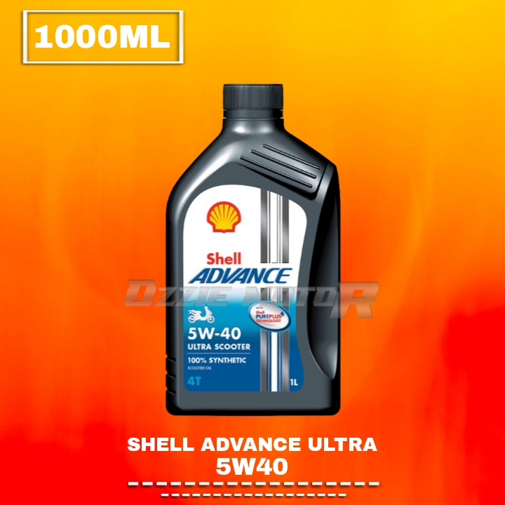 Shell Advance Ultra 10W40 / 15W50 / 5W40 MA &amp; MB 1L Oli mesin motor Matic &amp; 4T 100% synthetic