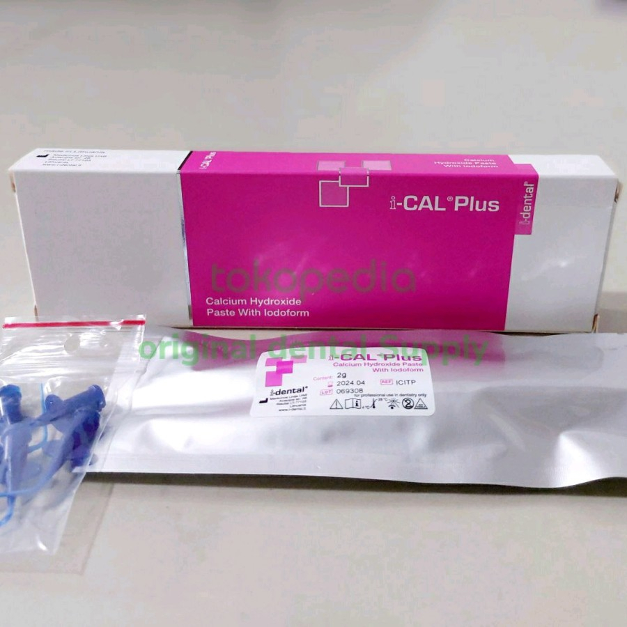 Calcium Hydroxide paste with iodoform i-cal Plus Bahan dressing Endo
