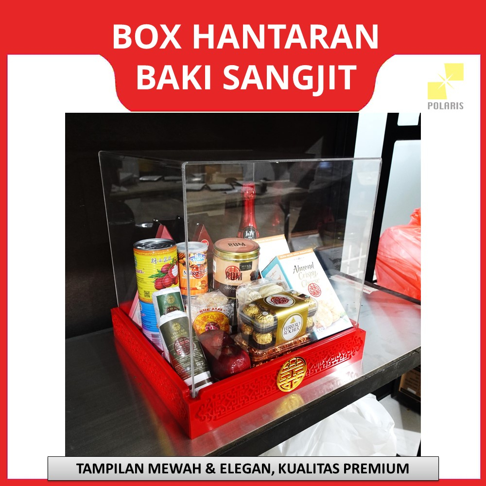 BOX HANTARAN BAKI SANGJIT/LAMARAN KOTAK SESERAHAN ACRYLIC - NAMPAN SESERAHN AKRILIK CHINESE ENGAGEMENT TRAY