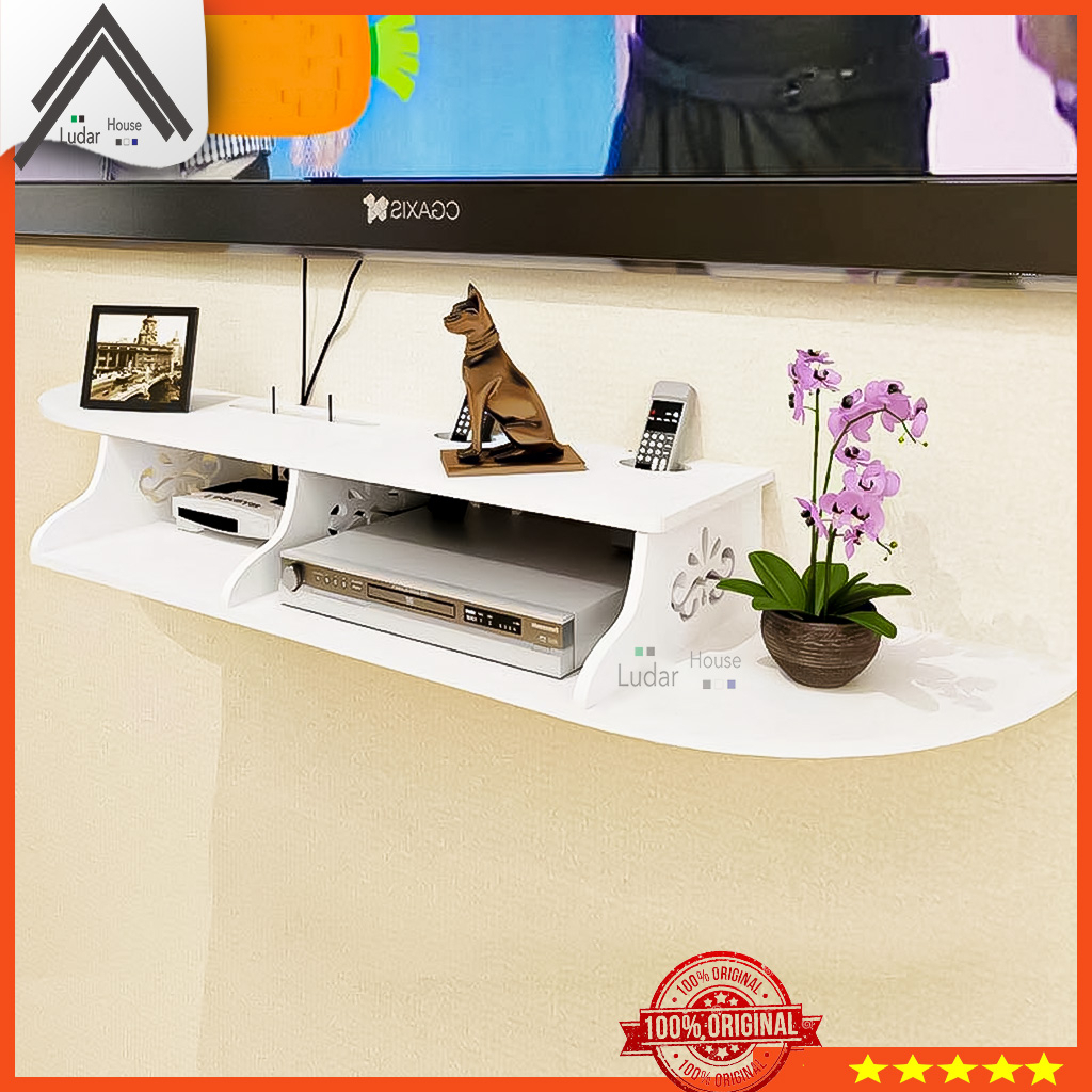 Rak Gantung Rak dinding  Desktop storage Rak vintage Rak Wifi Rak Serbaguna Rak Gantung DVD Ambalan