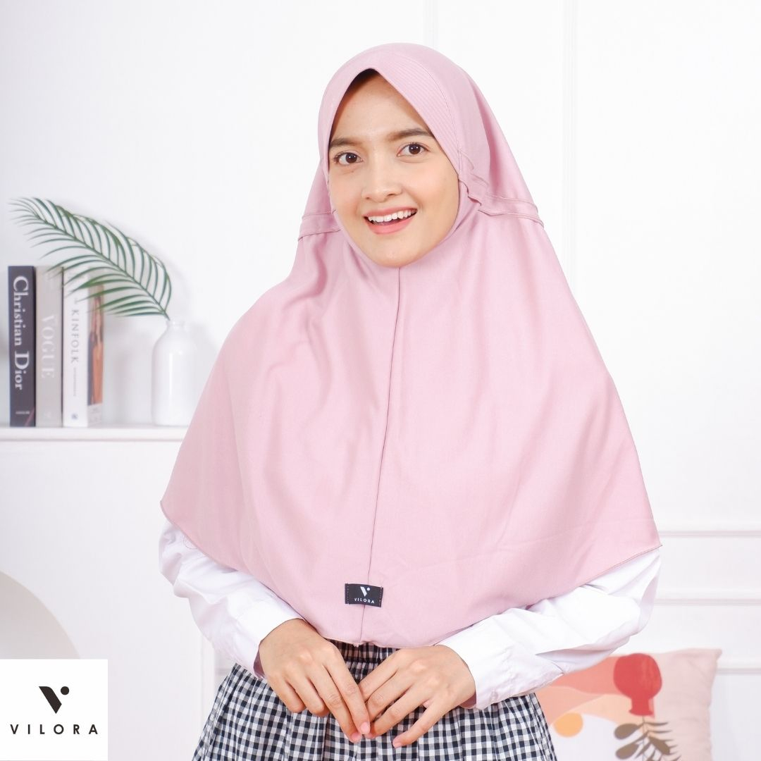 Vilora - Kerudung Sekolah Serut New Color 2023 (Hijab Instan)