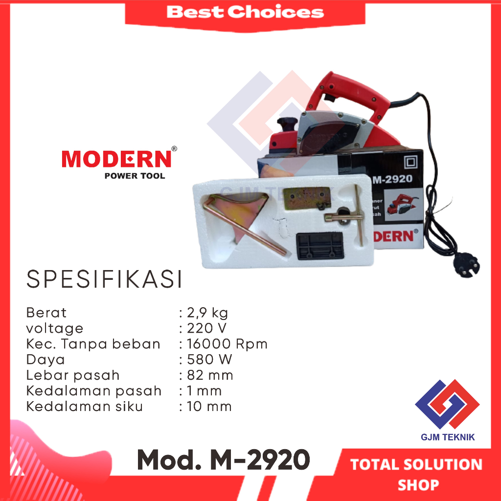 Mesin Serut Modern M-2920 - mesin planner murah modern - mesin serut m2920 - mesin serut murah