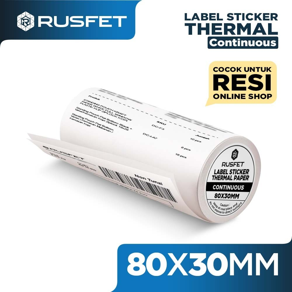 

Label Stiker Thermal 80x30 Label Thermal Barcode Label Resi