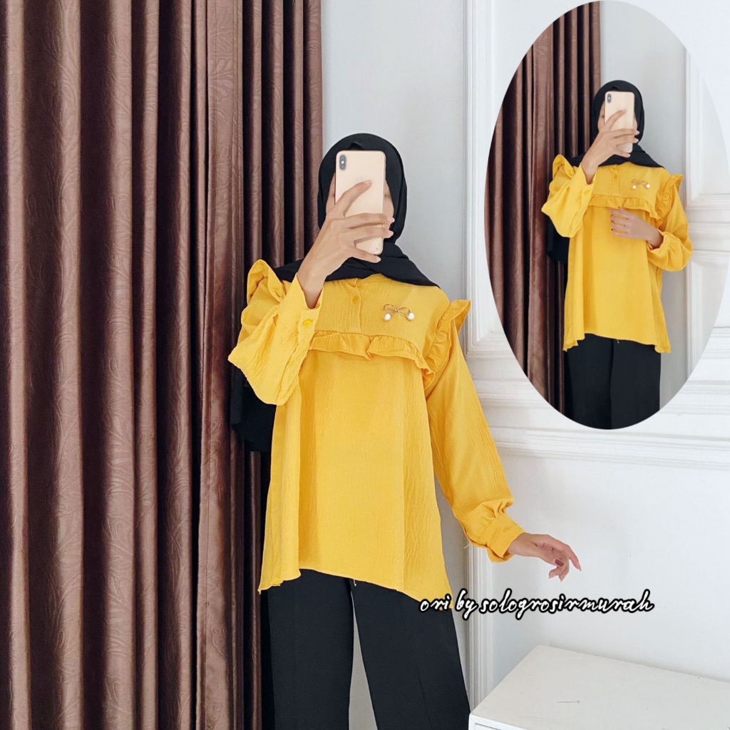 ASTRELLA BLOUSE CRINCLE AIRFLOW LD 110CM // ATASAN POLOS CRINCLE