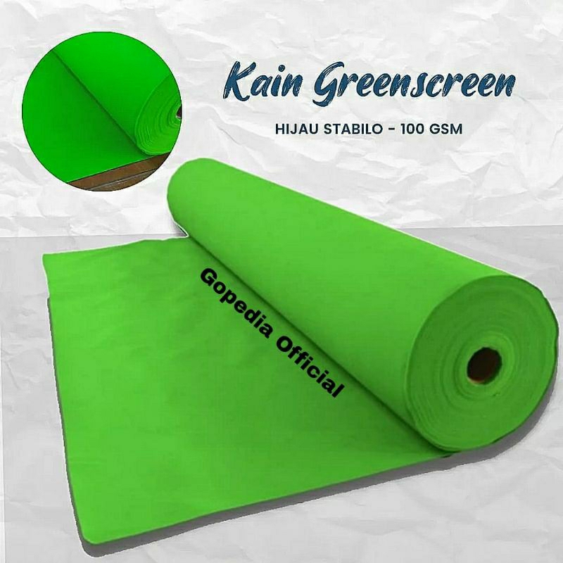 Green Screen Spundbond 100gsm 4mx1.6m Kursi Gaming Backdrop Background Greenscreen 100 gsm 100 gr 10