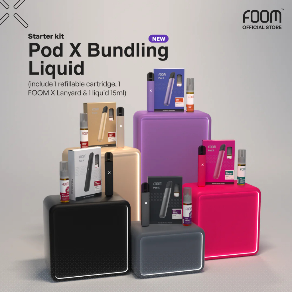 BUNDLING - Foom Pod X + Liquid Foom 15ml Pods Kit Device Foom Lab