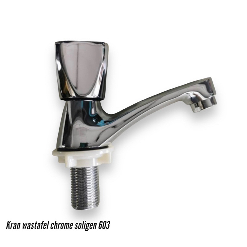 Kran wastafel chrome Soligen 603 tipe putar