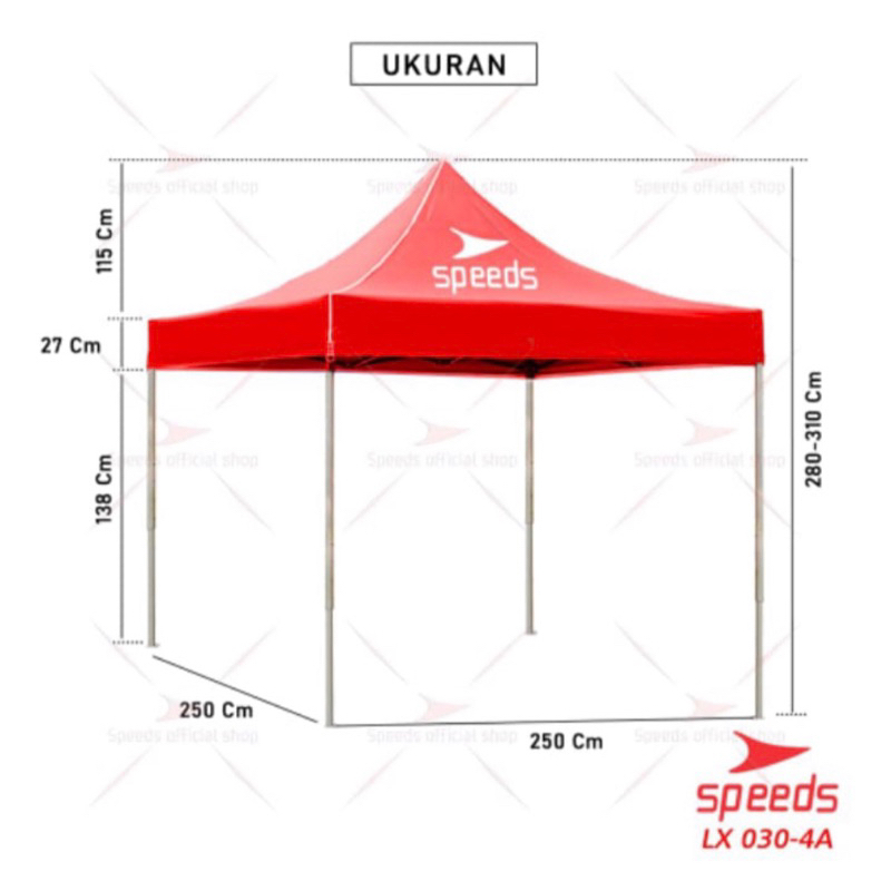 Tenda Lipat Jualan (2.5x2.5)M Speeds