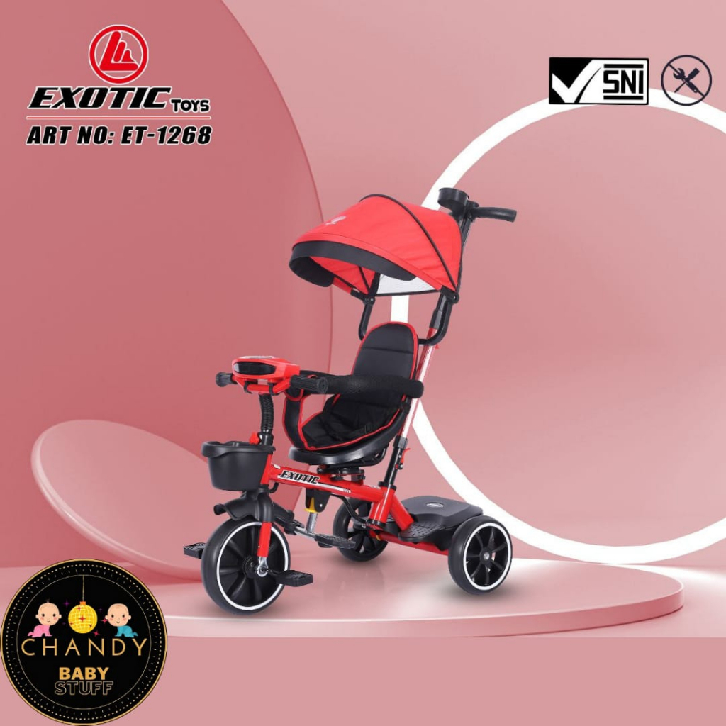 SEPEDA ANAK RODA TIGA EXOTIC ET 1268 DESAIN TERBARU