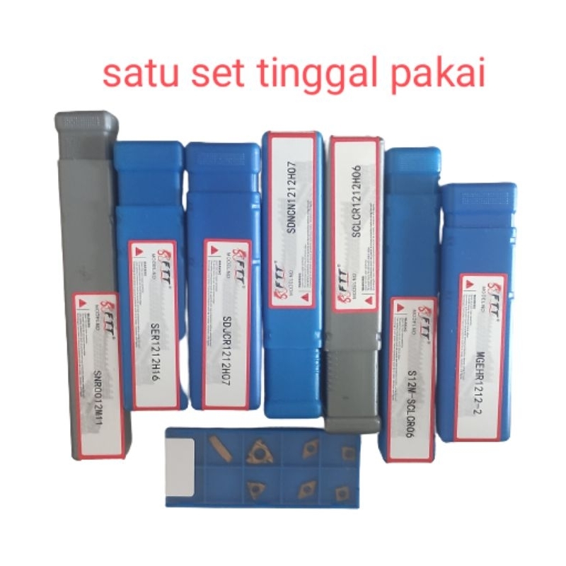 Holder bubut lengkap gagang mata bubut lengkap 12mm