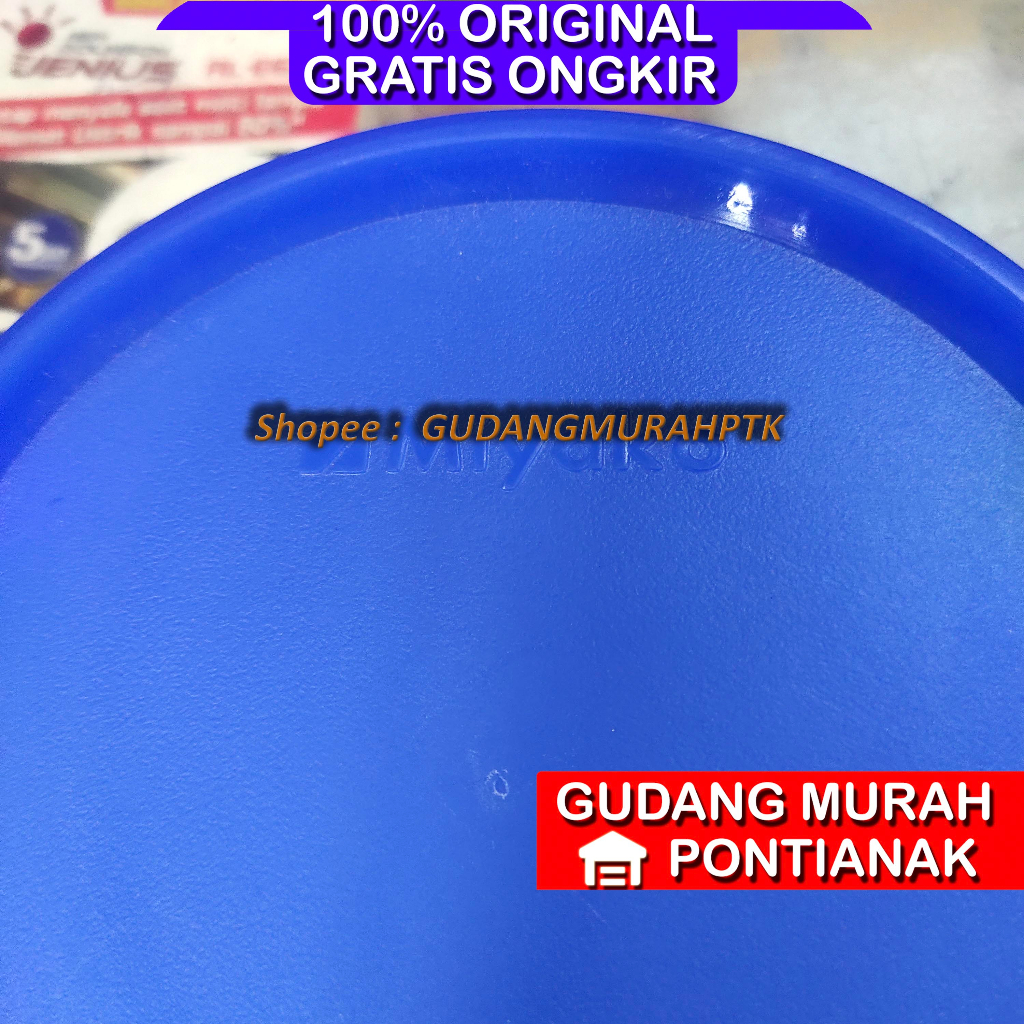Toples MIYAKO biru Atau hijau diameter 14CM bahan Plastik Wanrna Sesuai stok tersedia