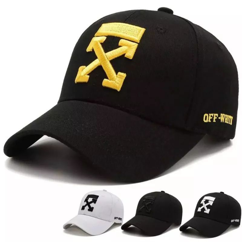 topi baseball pria wanita topi baseball bordir offwhite