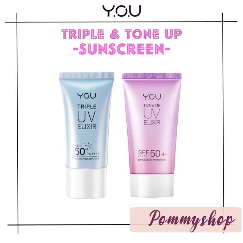 You Sunscreen Tone Up UV Elixir &amp; Triple UV Elixir SPF 50+ PA++++